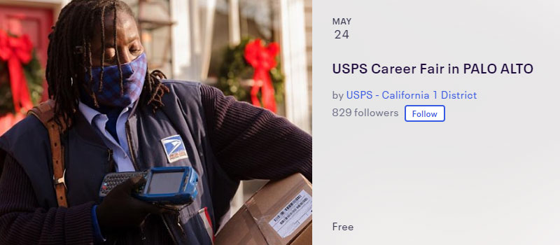 USPS Career Fair - 2085 East Bayshore Road, East Palo Alto - May 24, 2022
