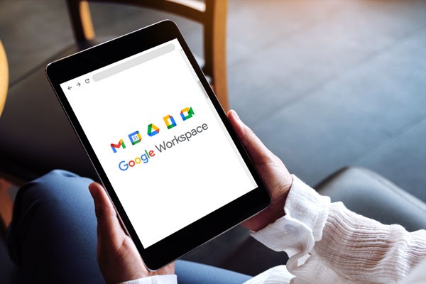 Google Apps on tablet