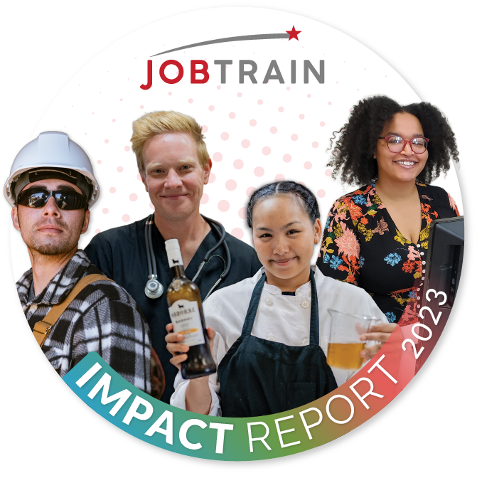 JobTrain FY 2023 Impact Report Graphic.