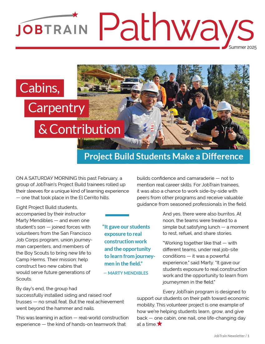 JobTrain Summer 2025 Newsletter