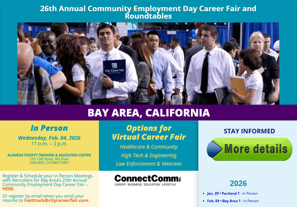 Community Employment Day Career Fair - Oakland, CA - February 4, 2026