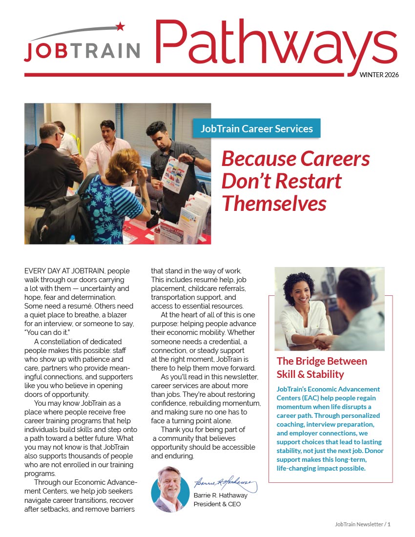 JobTrain Winter 2026 Newsletter