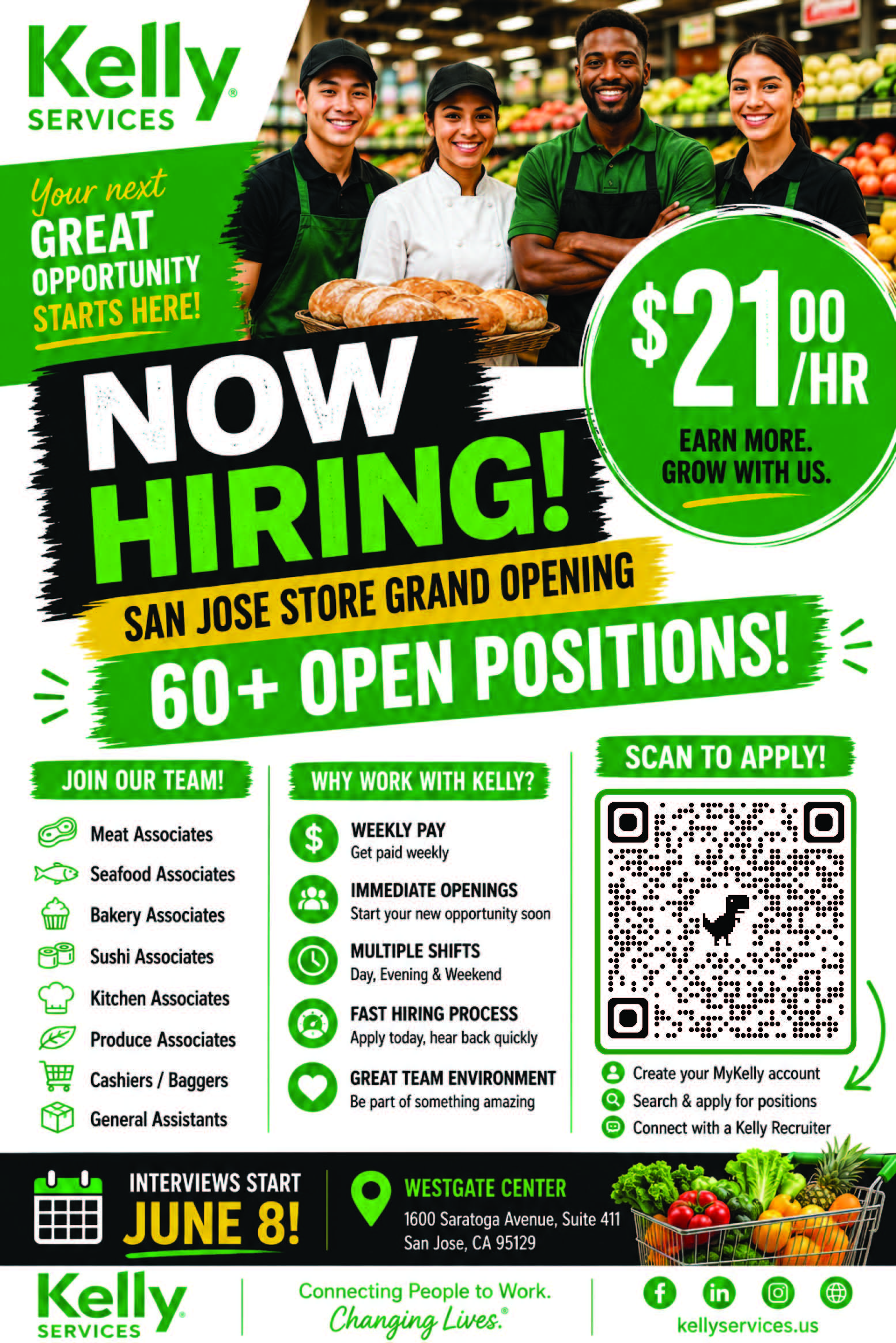 Kelly Services Hiring Fair – San Jose, CA - June 2026