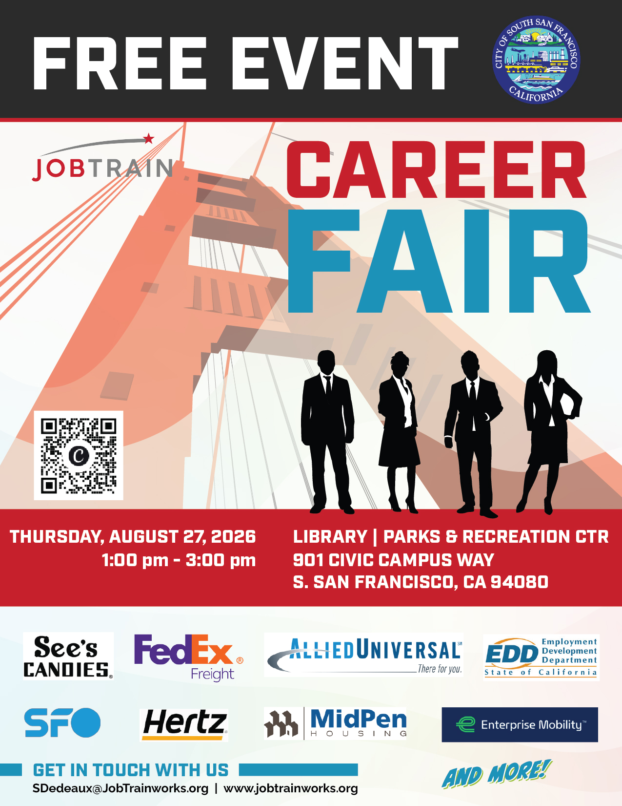 Career Fair - South San Francisco, CA - August 27, 2026