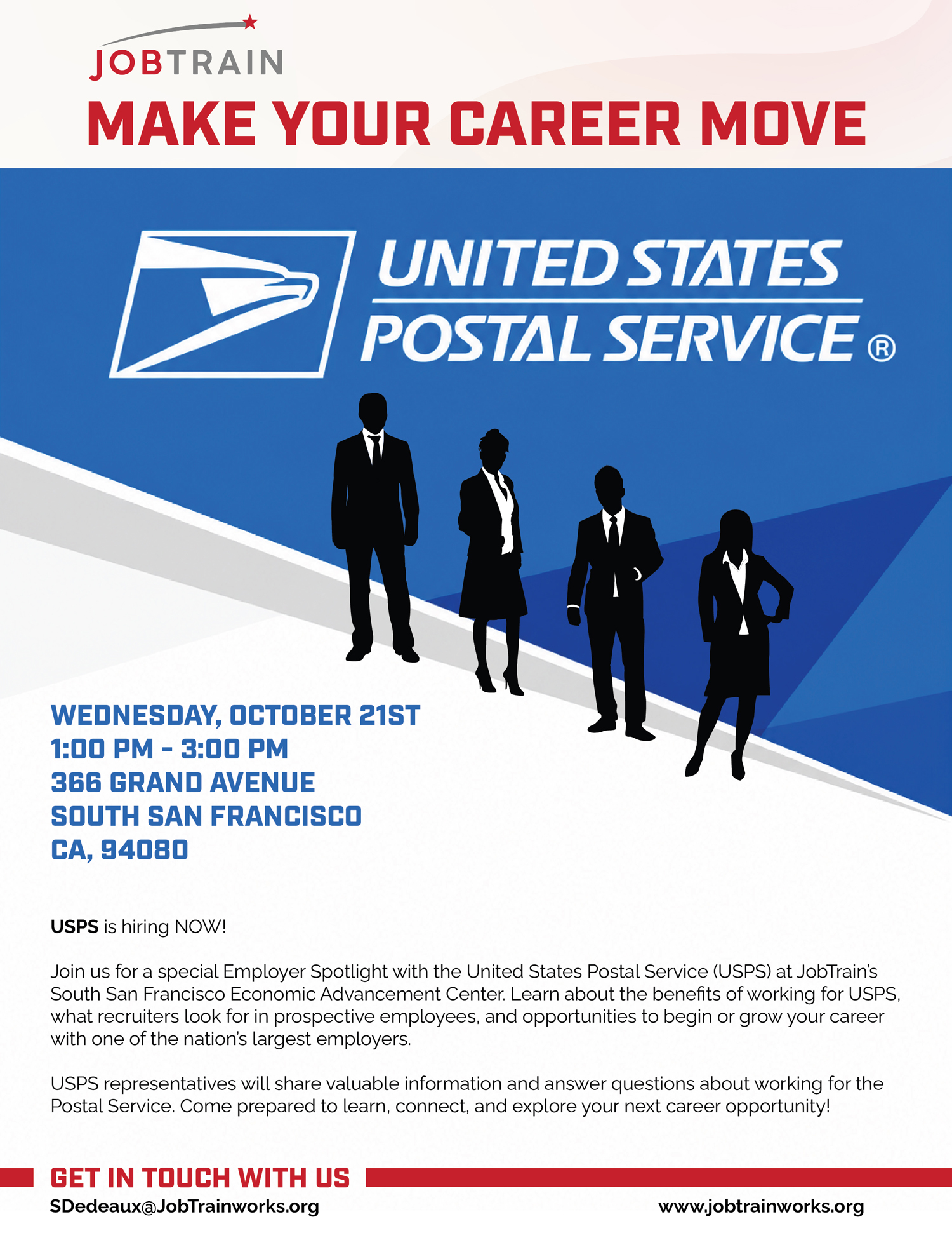 USPS Hiring Event – South San Francisco, CA - October 21, 2026